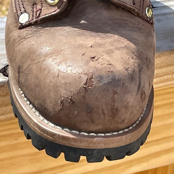Caterpillar Mens LOGGER  Steel Toe Brown Leather Boots Size 7